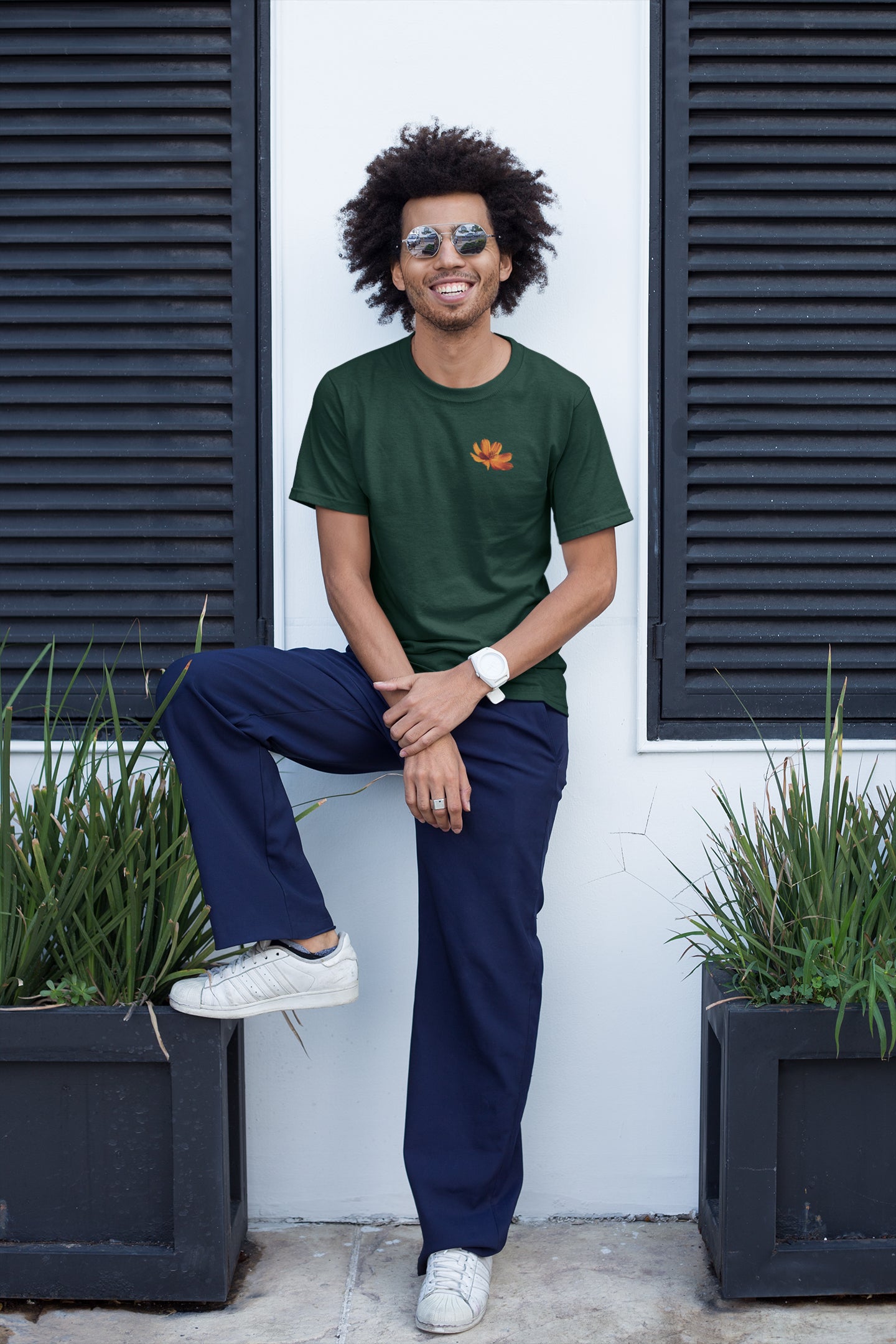 Sommer-T-Shirt für Herren (BLUMENKOPF)