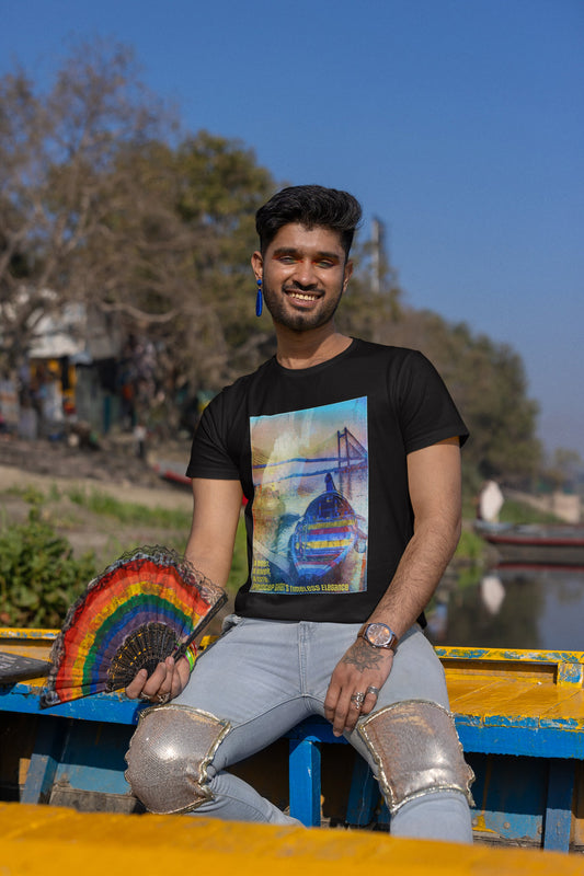 Boat Princep Ghat Summer T-shirt For Men