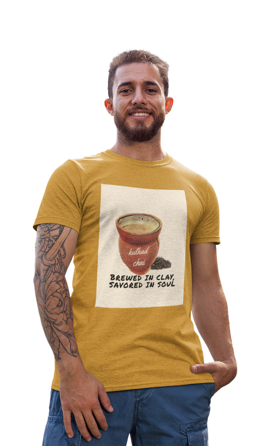 Kulhad Chai - Brewed In Clay, Savoured In Soul Unisex T-shirt