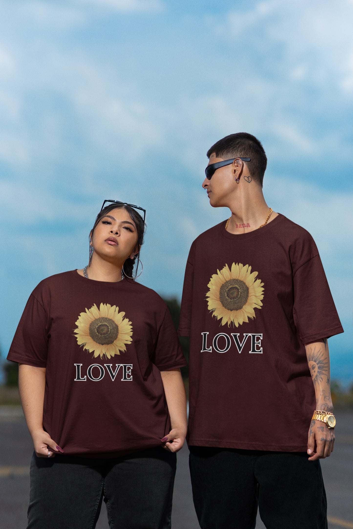 Sunflower Love Unisex Oversized T-shiirt