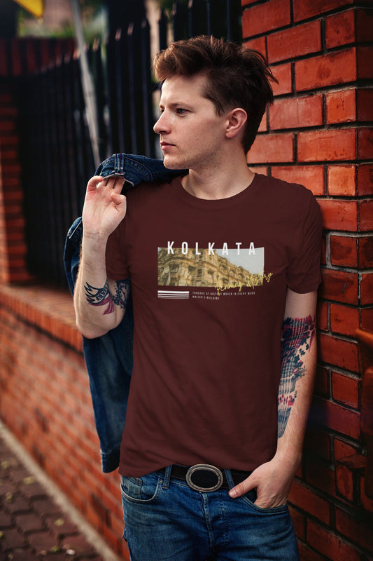 Kolkata Penning History Summer T-shirt For Men