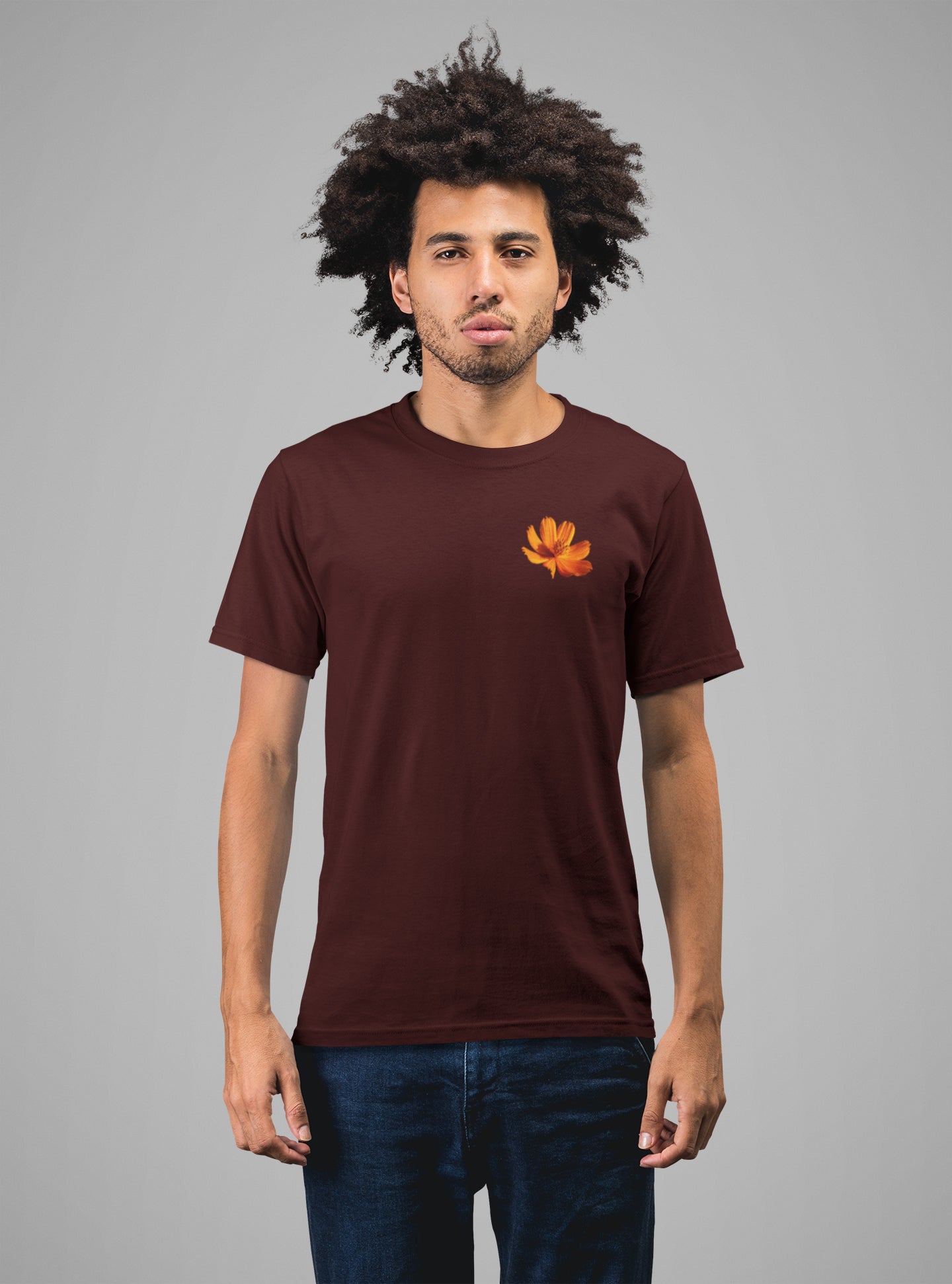 Sommer-T-Shirt für Herren (BLUMENKOPF)