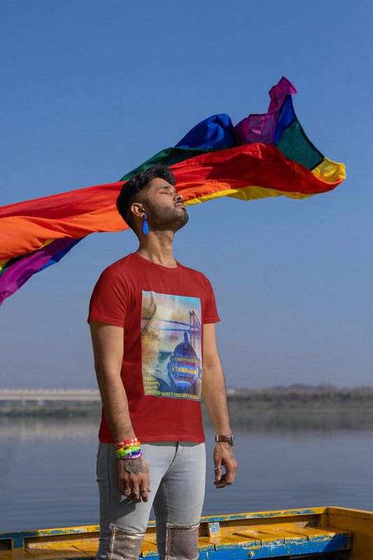 Boat Princep Ghat Summer T-shirt For Men