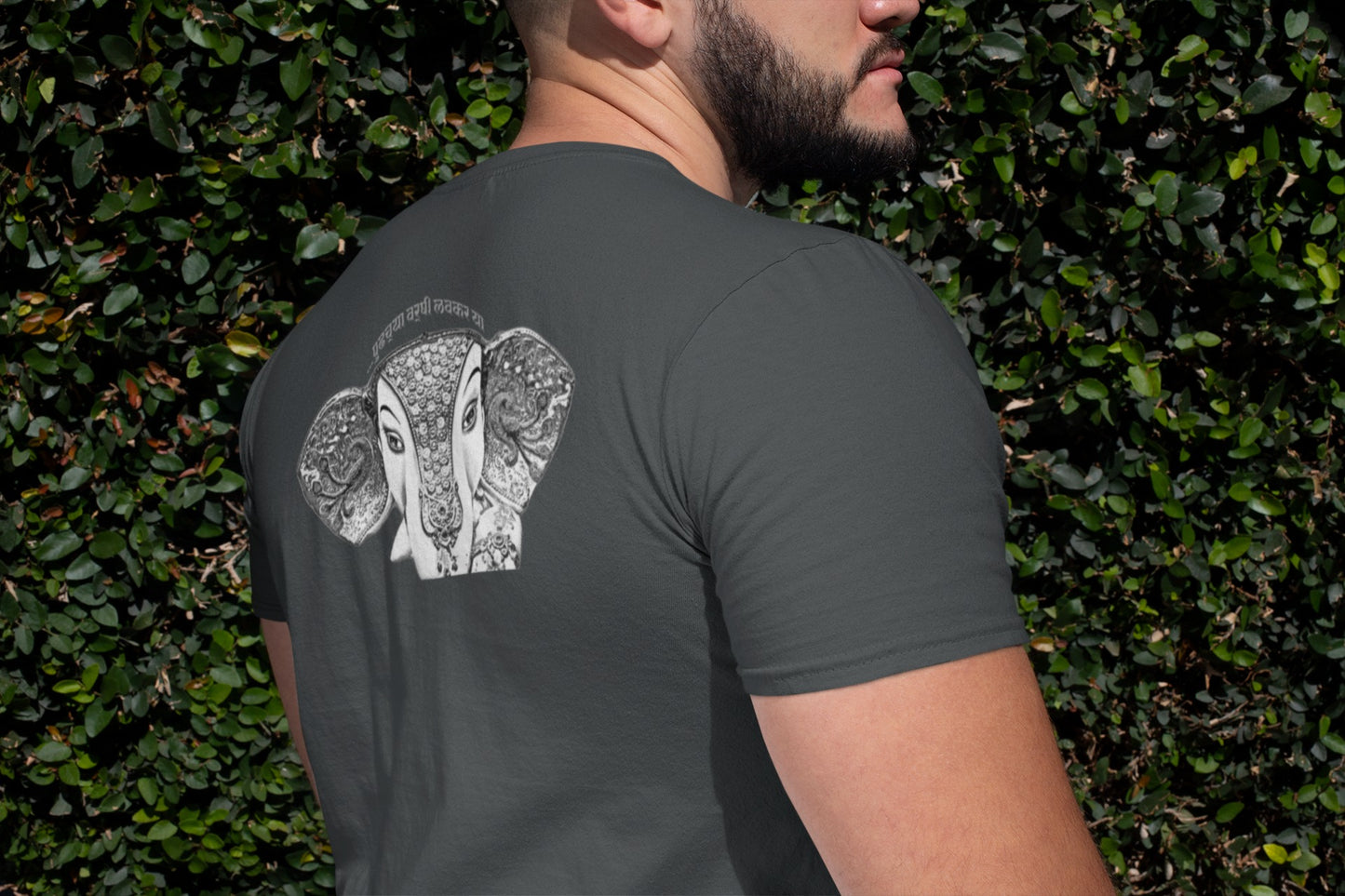 Ganpati Pudhchya Varshi Lavkar Ya Back Print Summer T-shirt for Men