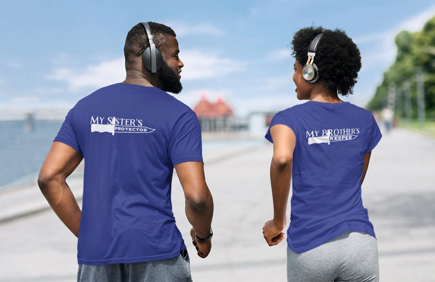 My Sister's Protector/My Brother's Keeper Back Print Summer T-shirt Combo