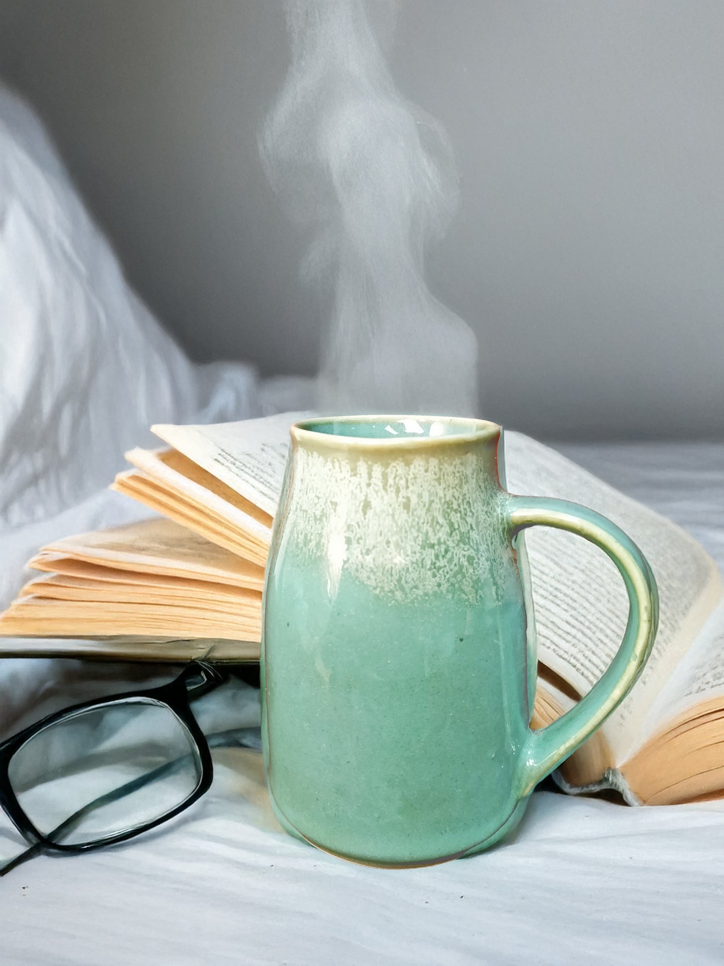 MJS Teal Ceramic Mug