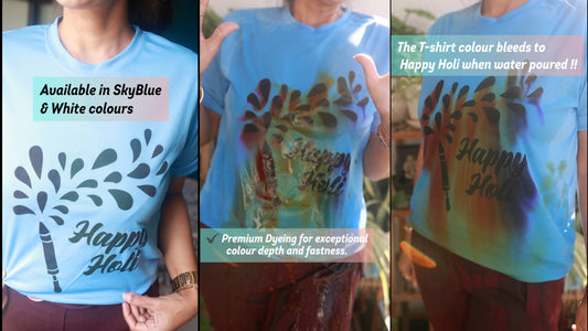 Holi Color Bleed Polyster T-Shirt