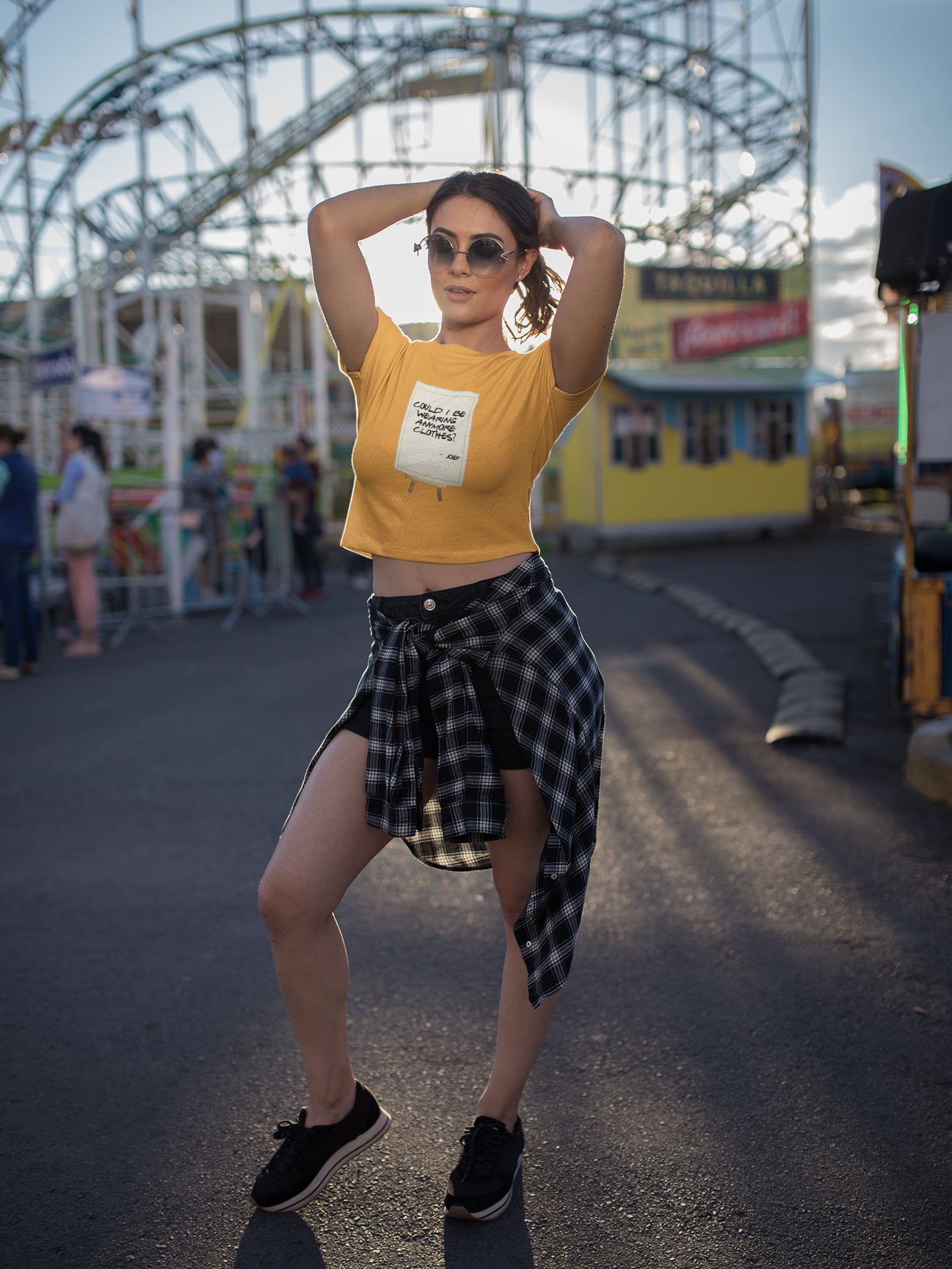 Joey Could I Be Wearing Any More Clothes Crop Top for Ladies