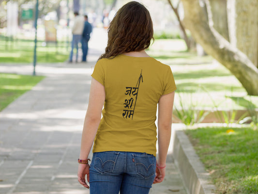 Summer T-shirt for Women (Jai Shri Ram Back )