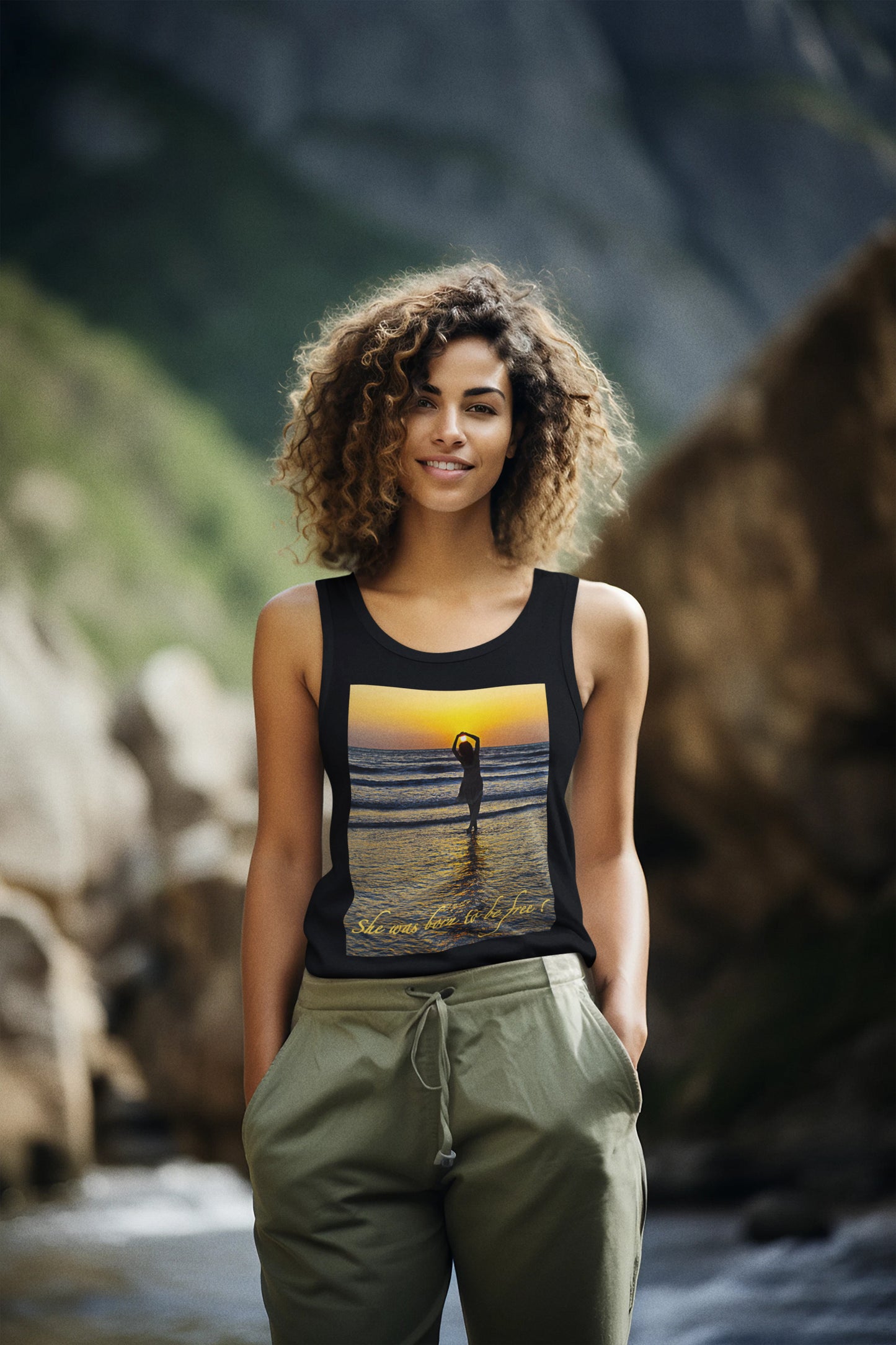 Tanktop für Damen (Sie wurde geboren, um frei zu sein)