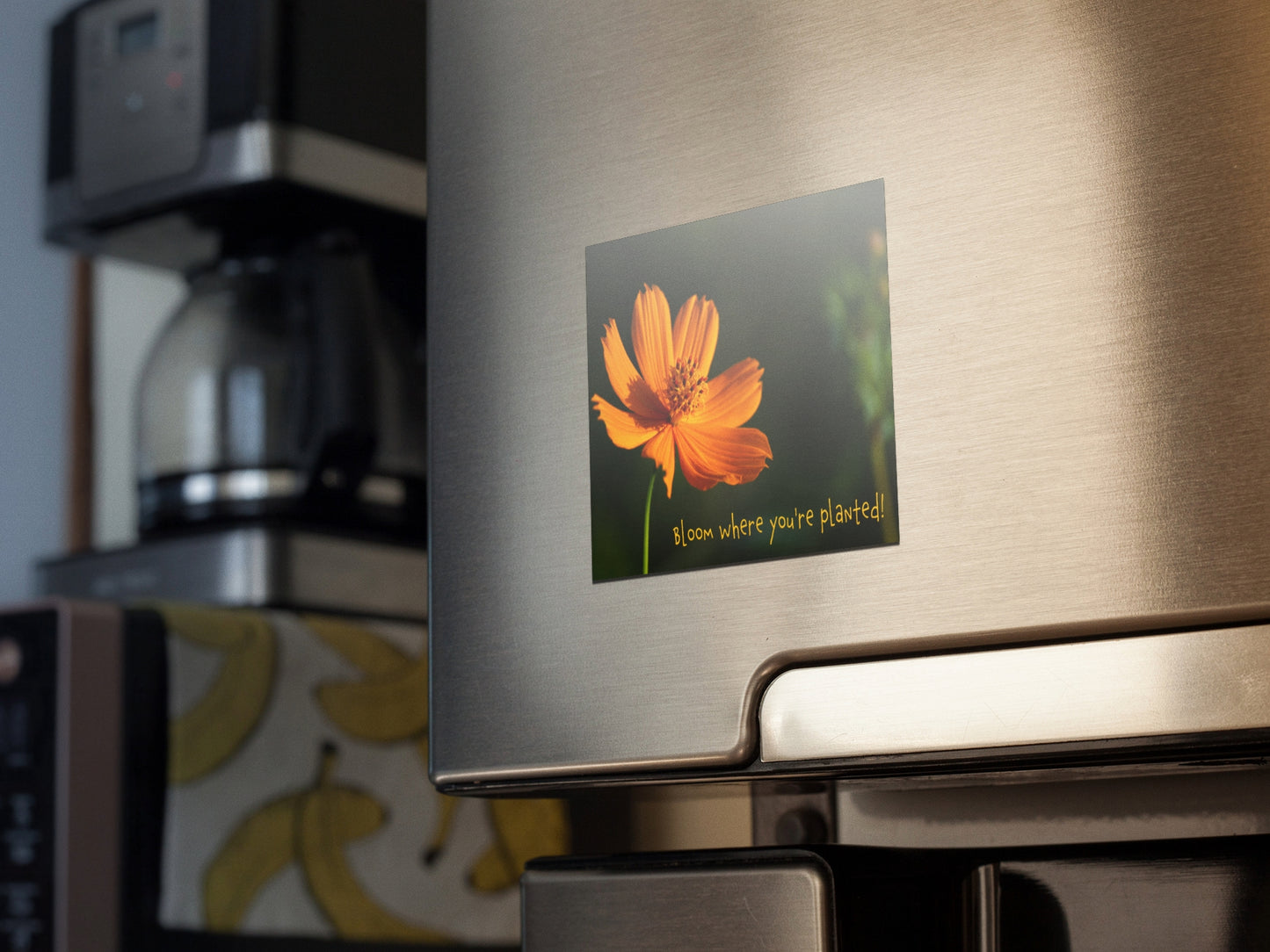Bloom Square Fridge Magnet