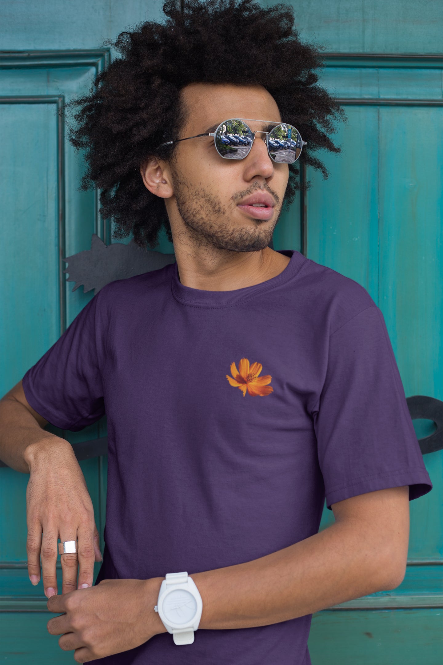 Sommer-T-Shirt für Herren (BLUMENKOPF)