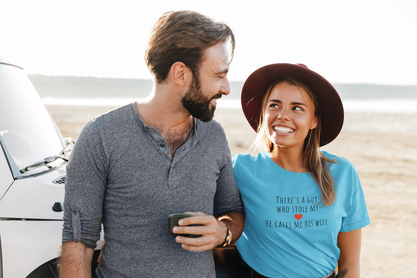 Husband Wife Love Boyfriend T-shirt for Women