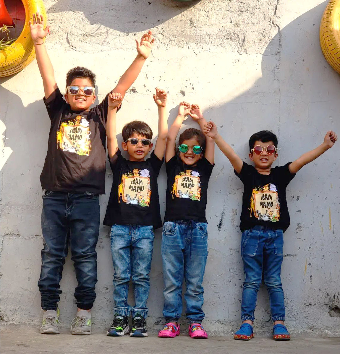 Black T-shirt for Boys (TEAM MAMU)