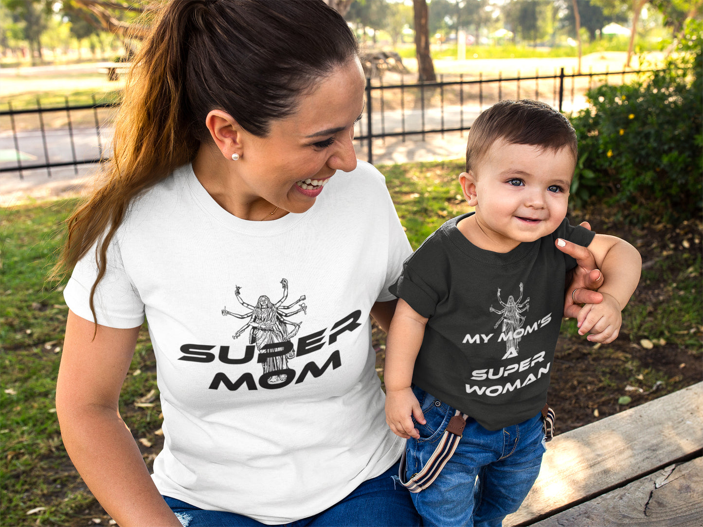 Summer T-shirt for Boys ( My Mom's A Super Woman White )