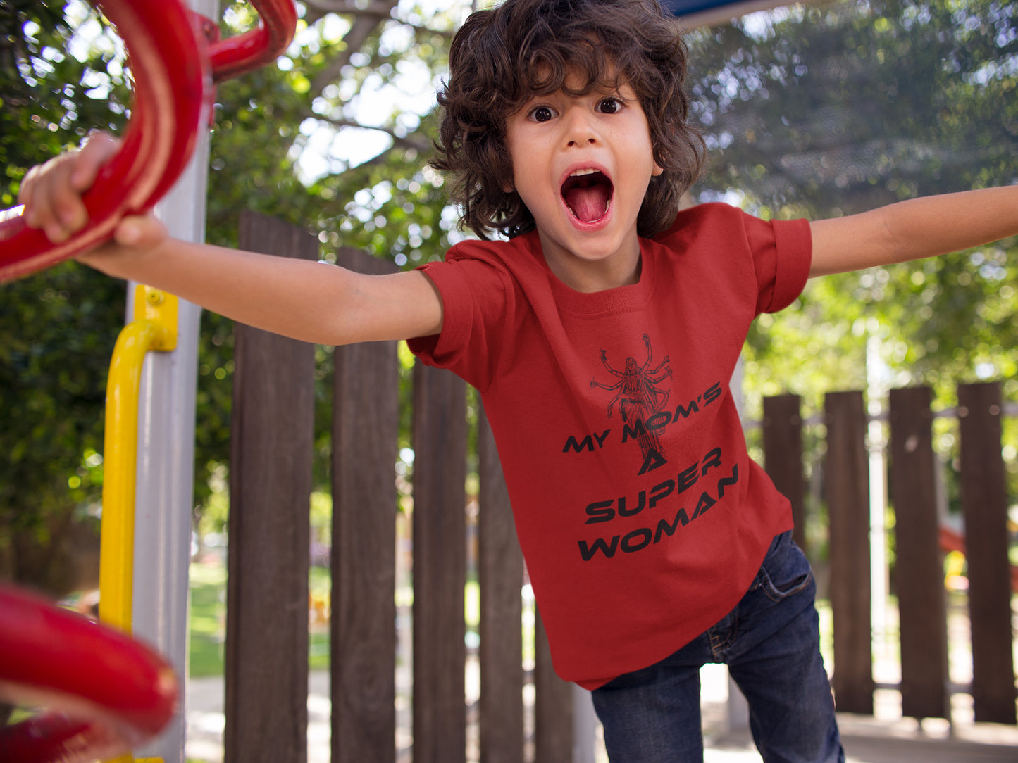 Summer T-shirt for Boys ( My Mom's A Super Woman )