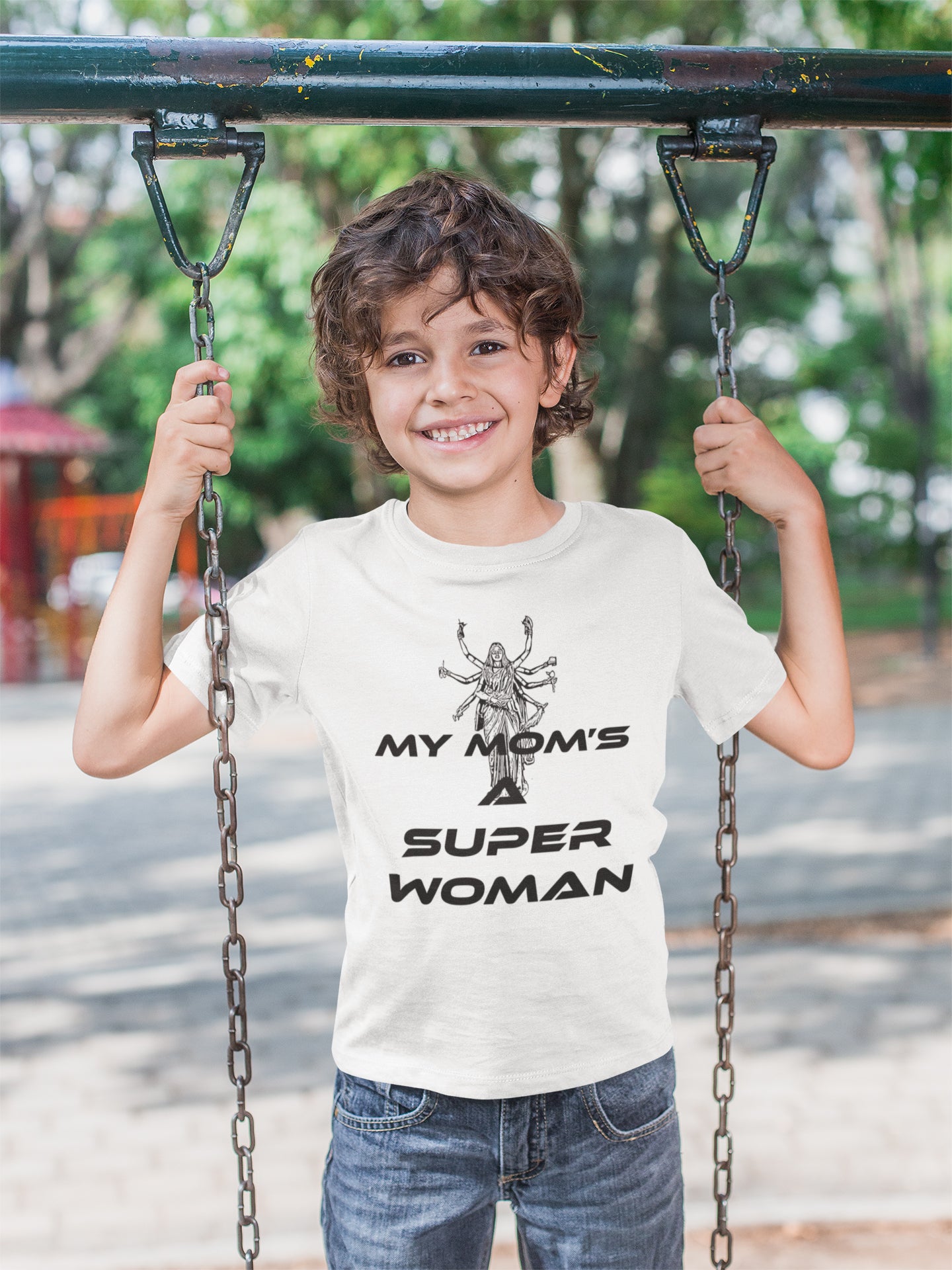Summer T-shirt for Boys ( My Mom's A Super Woman )