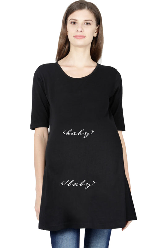 Umstands-T-Shirt mit Baby-Tag