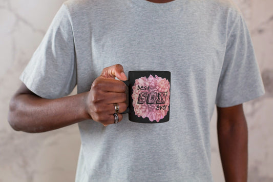 Schwarze Kaffeetasse (Bester Sohn aller Zeiten)