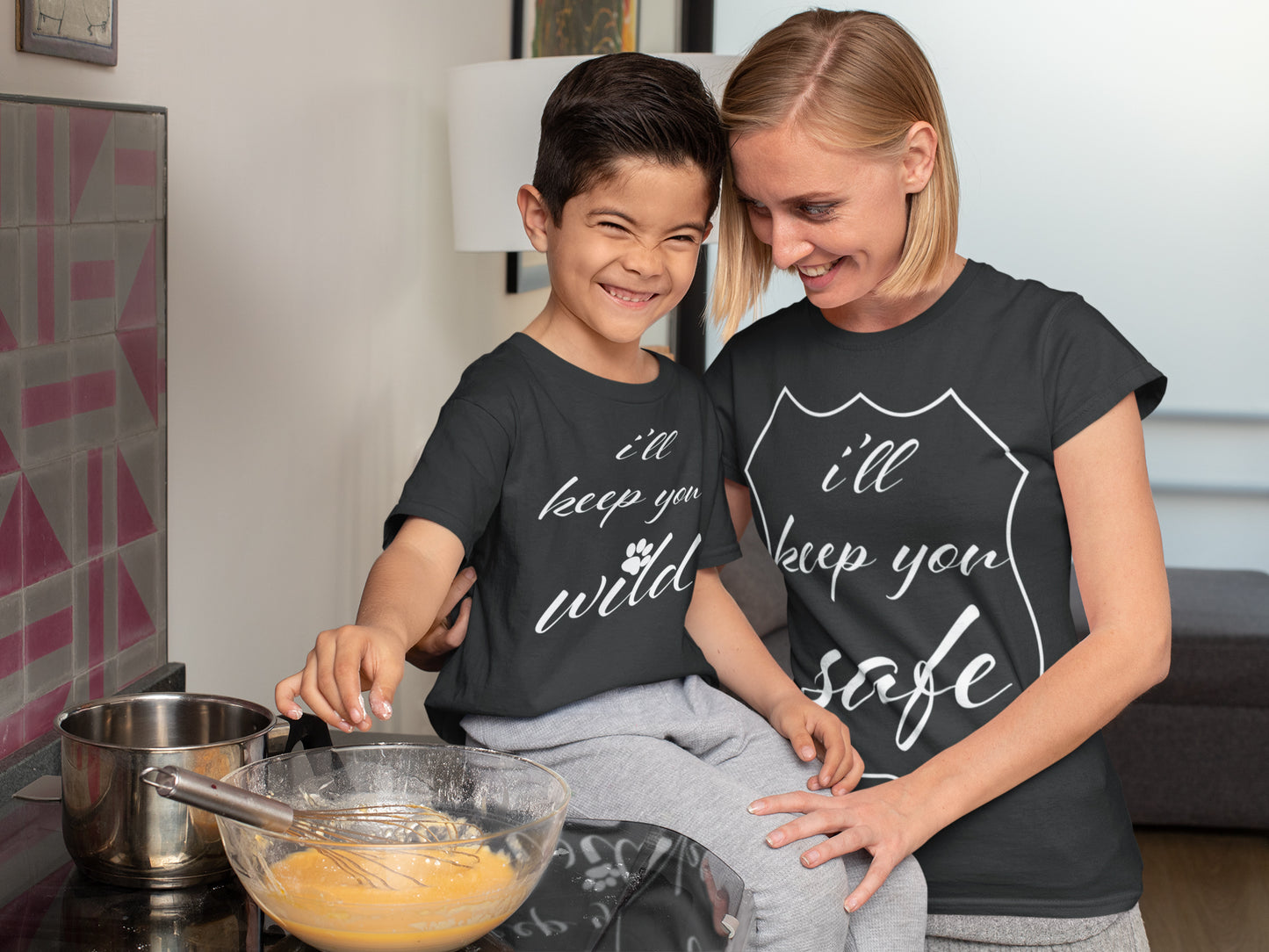 I'll Keep You Wild White Print T-shirt For Boys