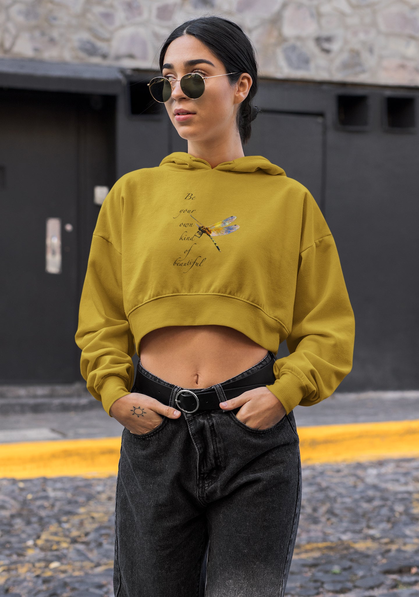 Your Own Kind Of Beautiful Crop Hoodie For Women