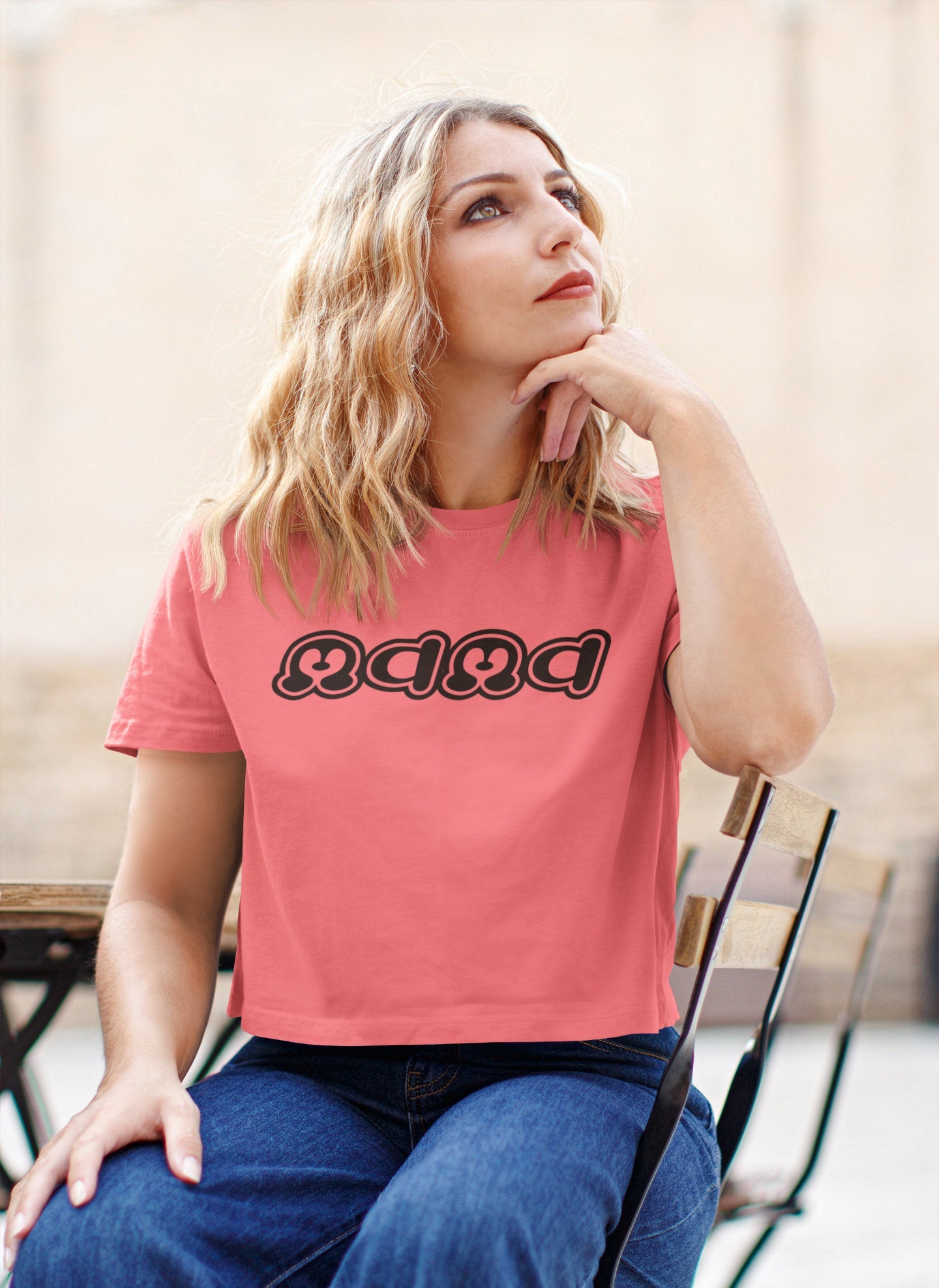 Crop Top for Women With Print Mama