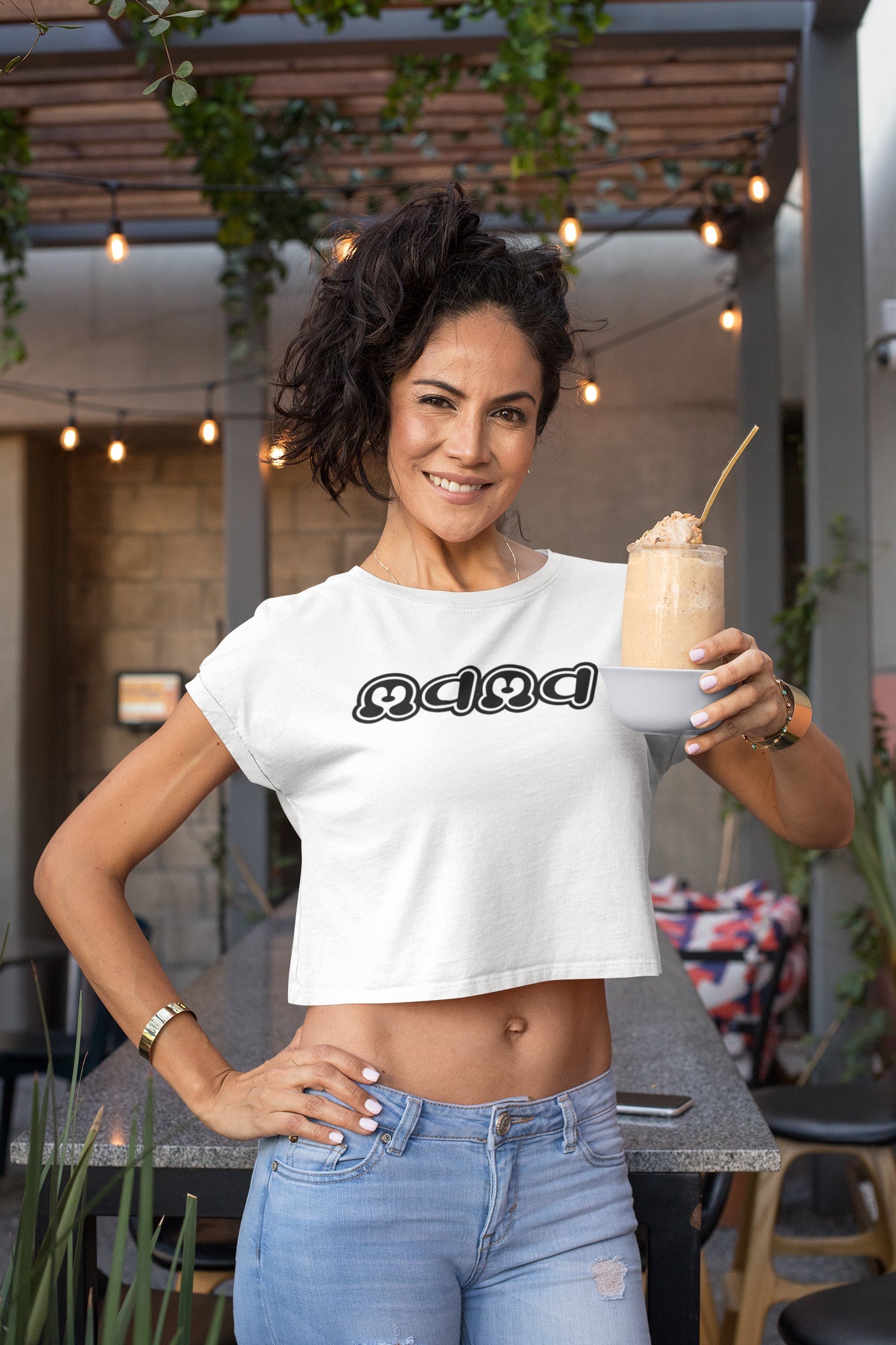 Crop Top for Women With Print Mama