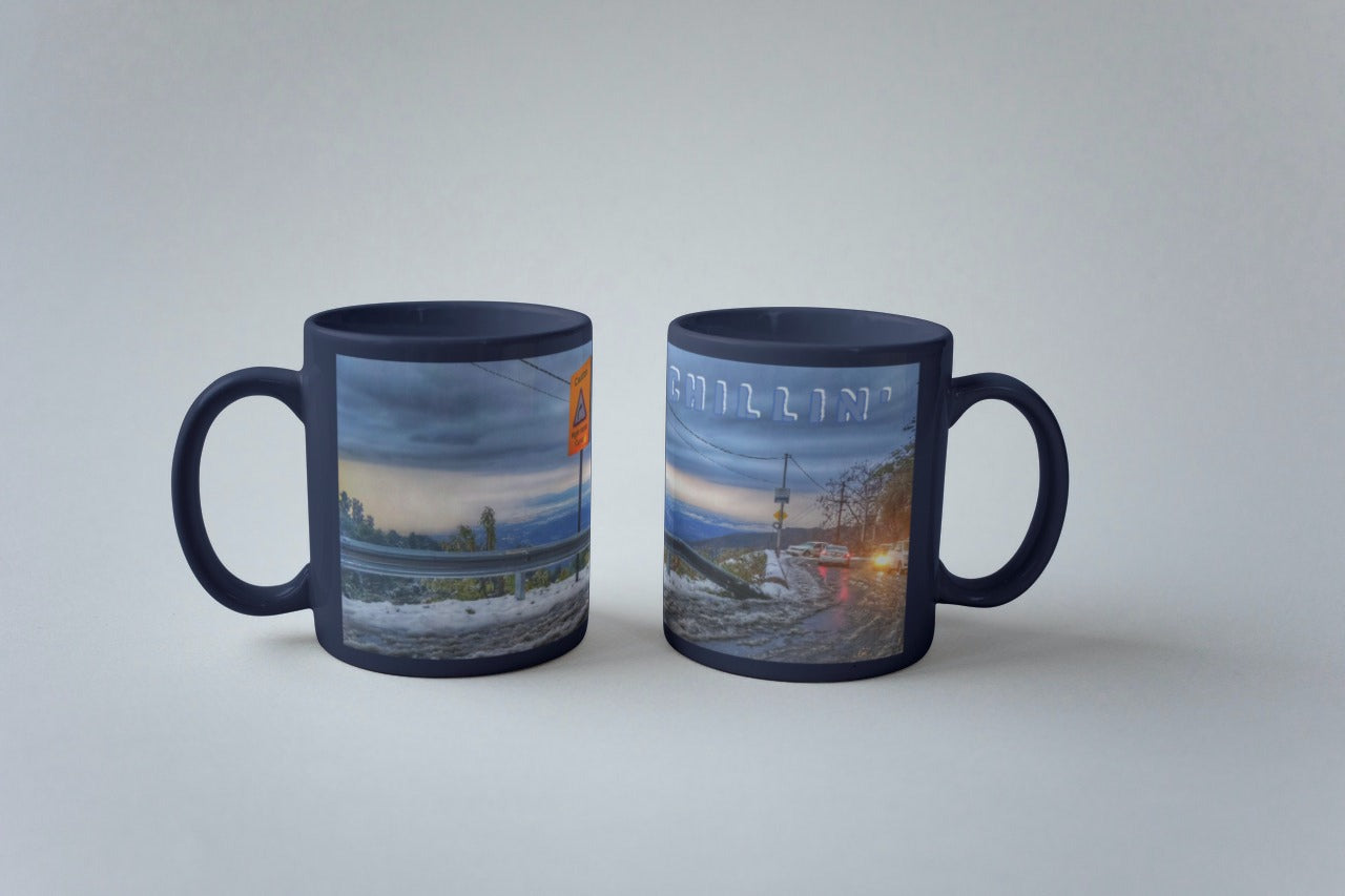 Chilling Navy Blue Coffee Mug