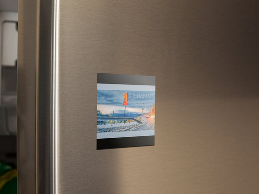 Chilling Square Fridge Magnet