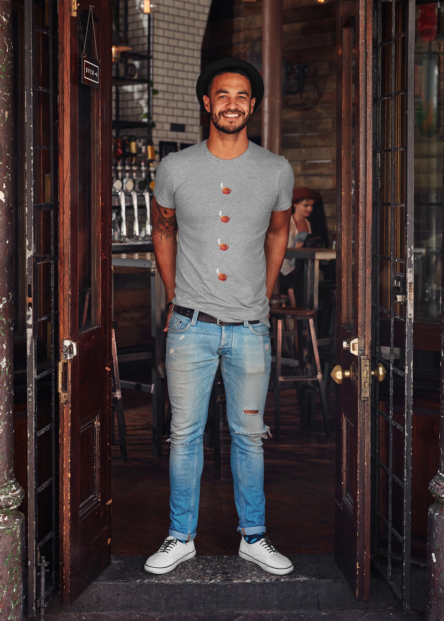 Diya Button Summer T-shirt for Men