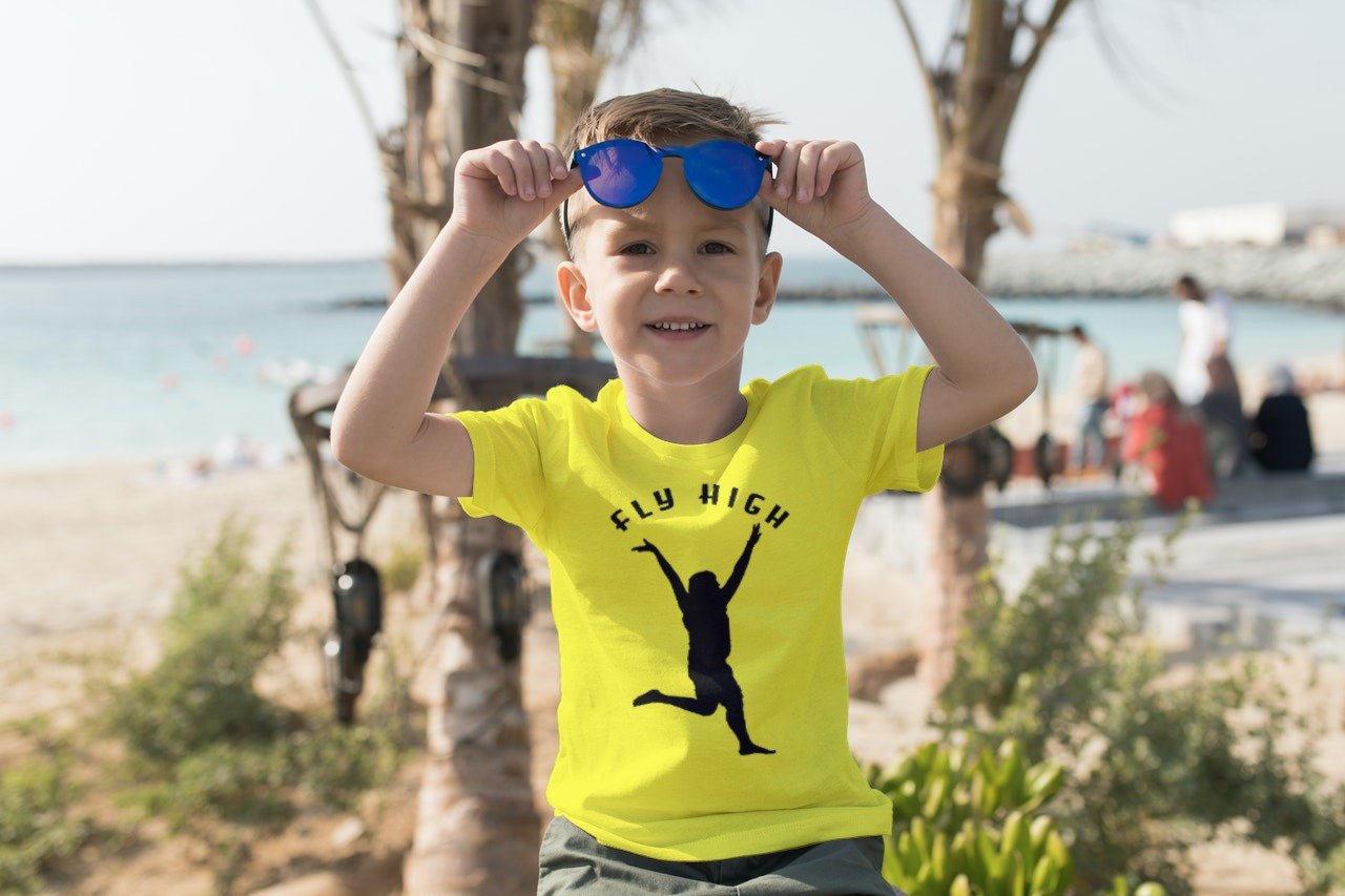 Sommer-T-Shirt für Jungen (Fly High Black)