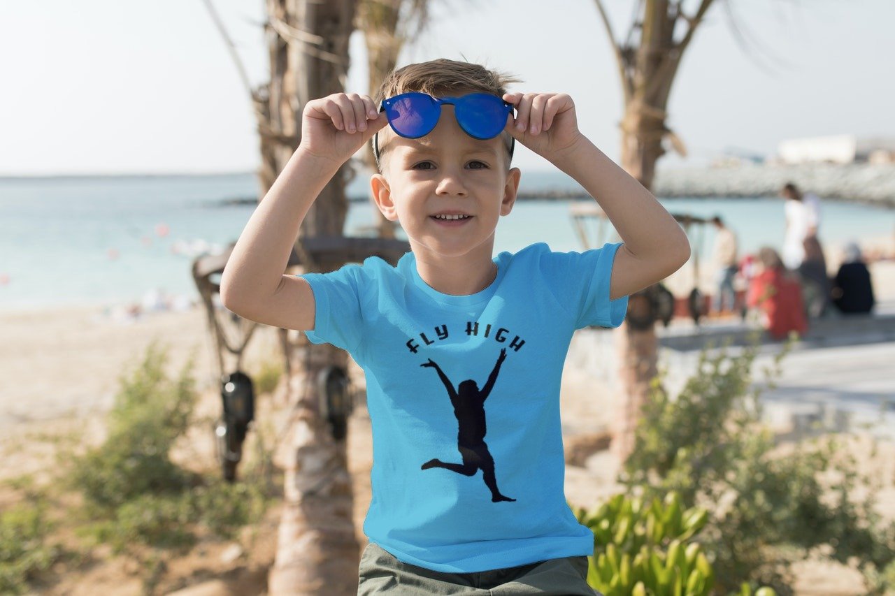 Sommer-T-Shirt für Jungen (Fly High Black)