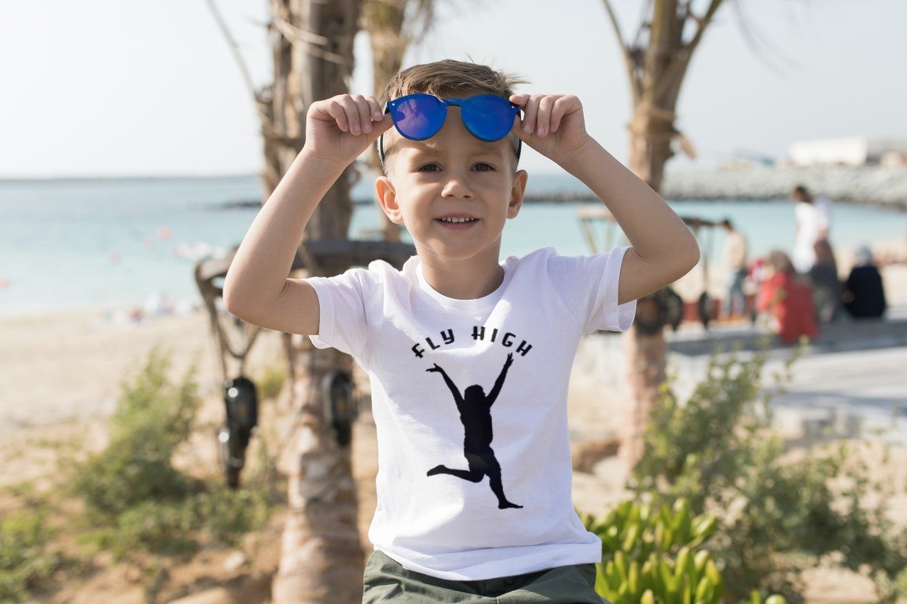 Sommer-T-Shirt für Jungen (Fly High Black)