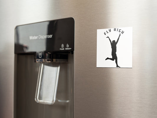 Fly High Square Fridge Magnet