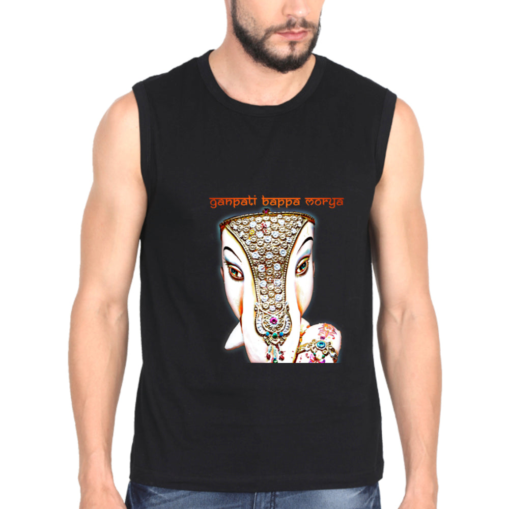 Ganpati Bappa Morya Pencil Colour Gym Vest