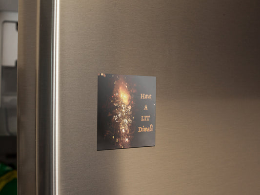 Have A LIT Diwali Square Fridge Magnet