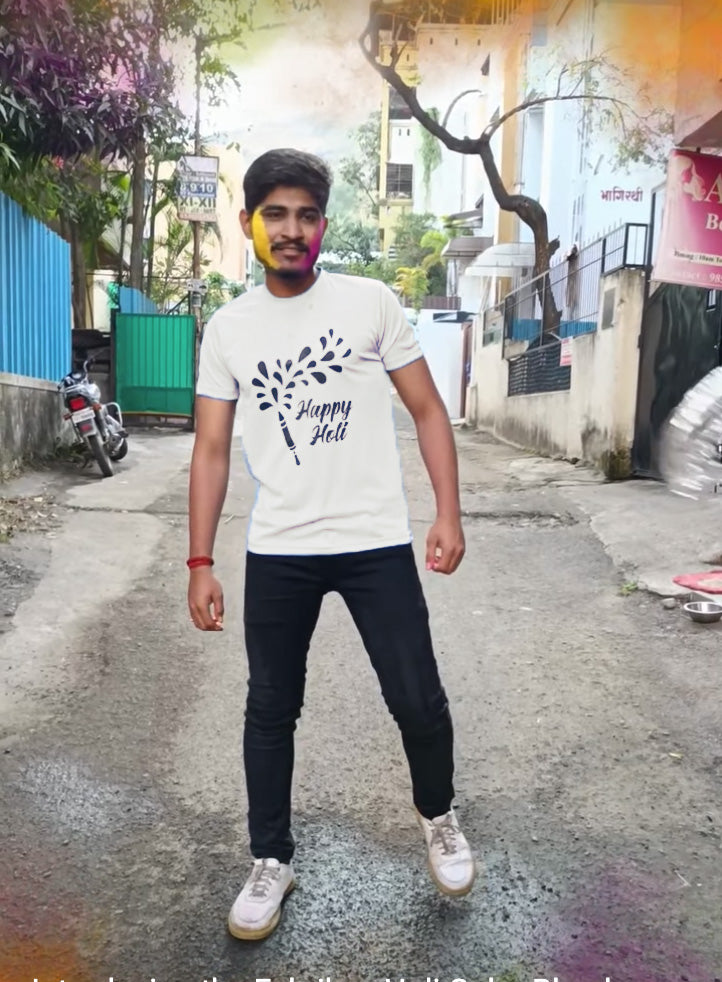 Holi Colour Bleed Polyster T-shirt