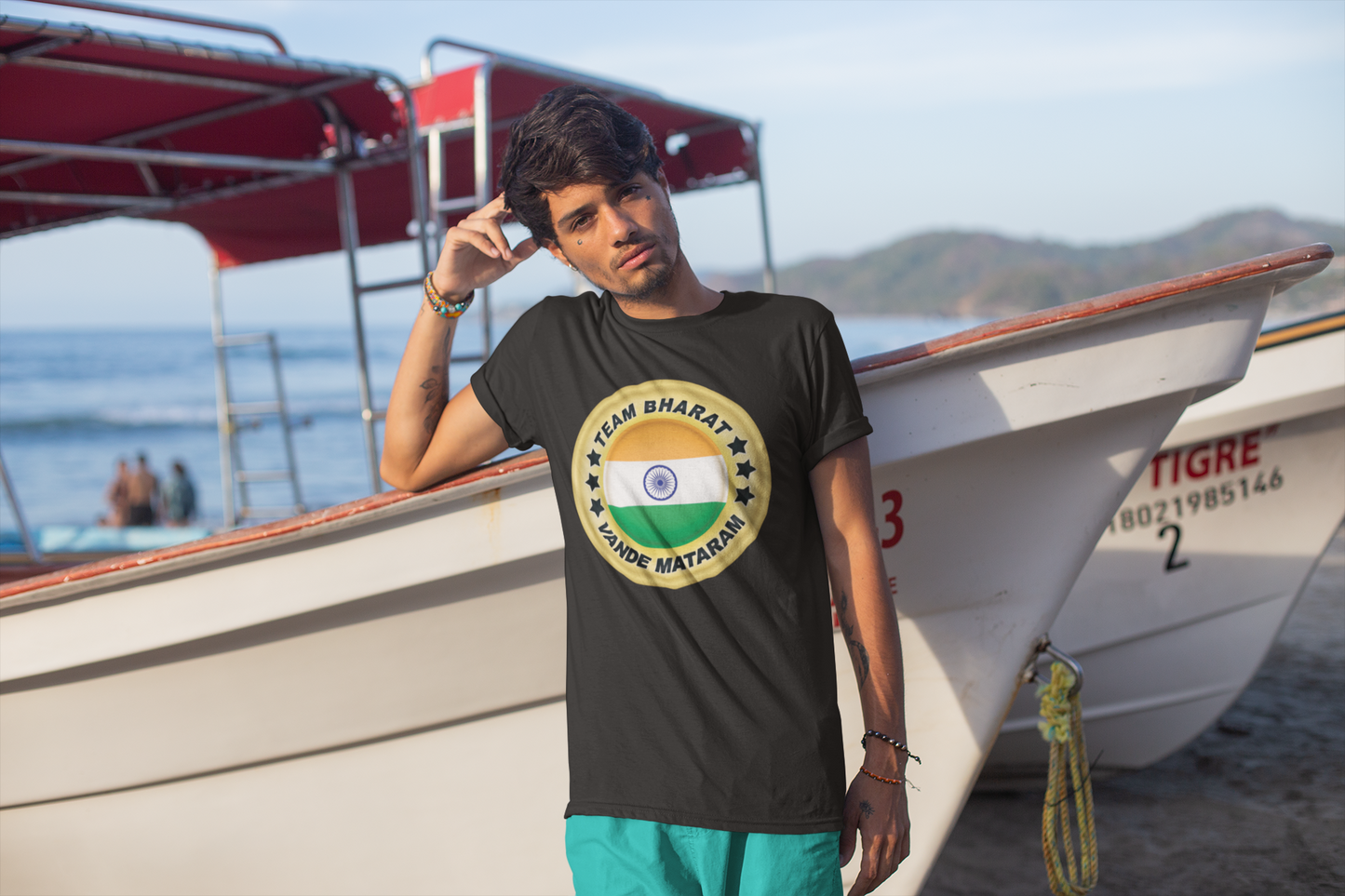 Sommer-T-Shirt für Herren (TEAM BHARAT)