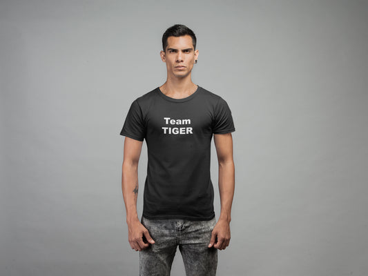 Team Tiger Sommer-T-Shirt mit weißem Aufdruck für Herren