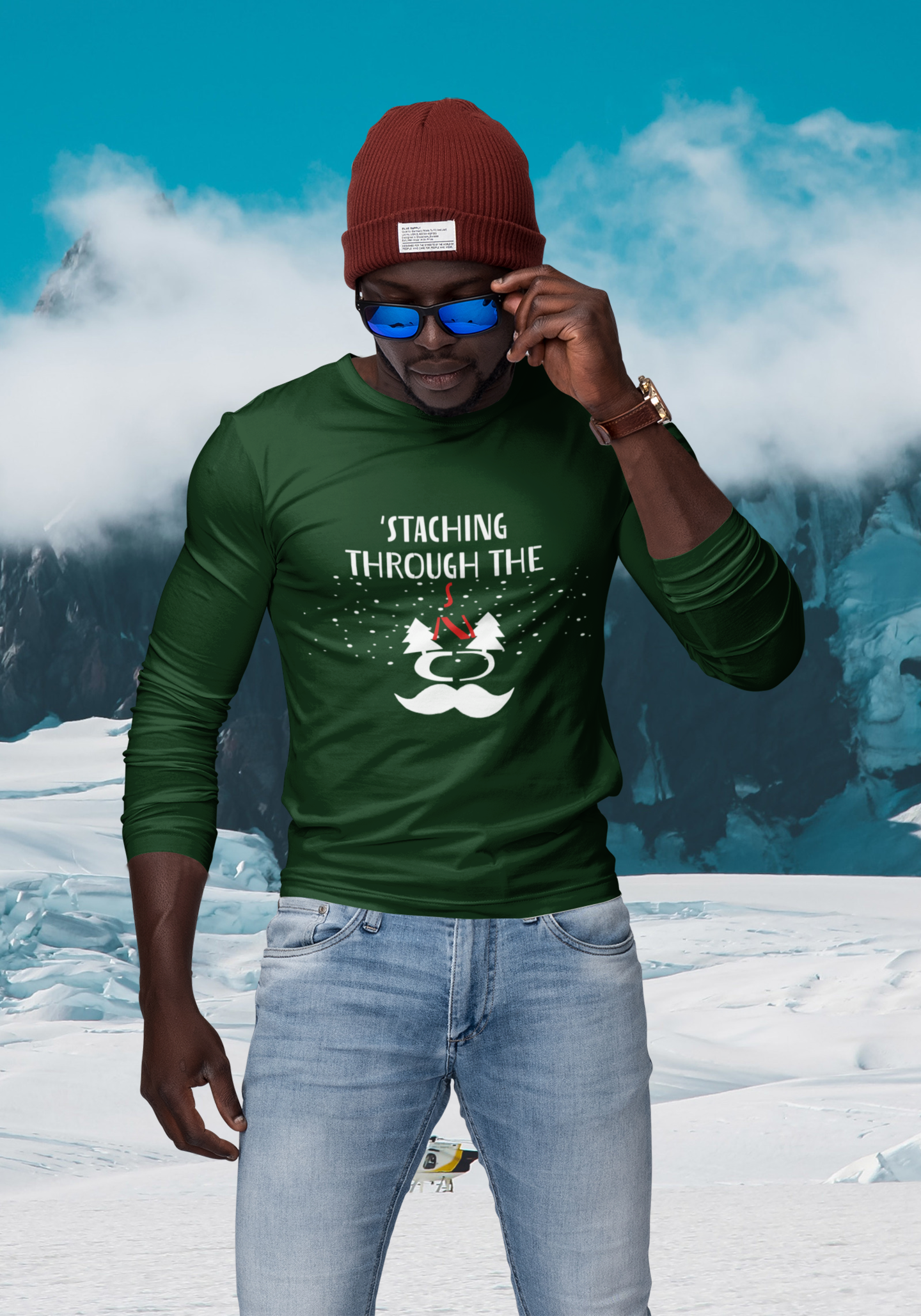Full Sleeves T-shirt for Men ( STACHING THOUGH THE SNOW )