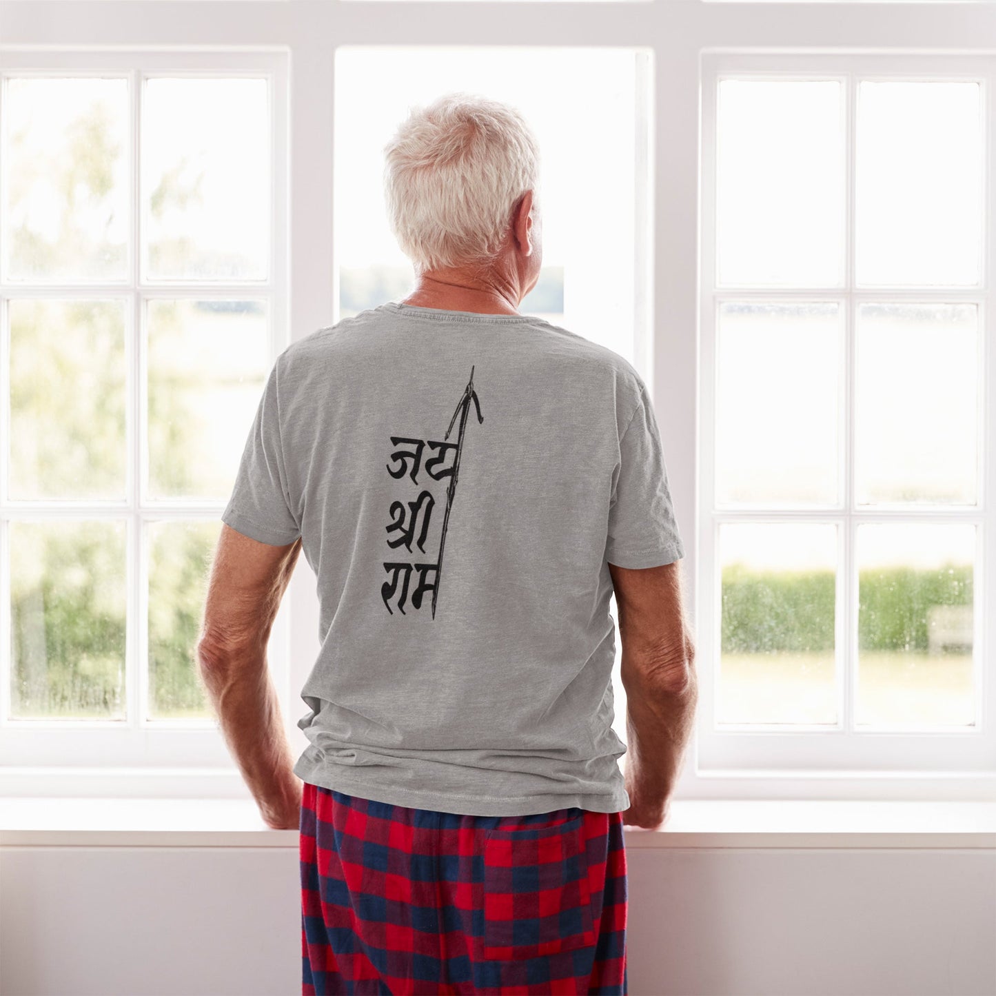 Jai Shri Ram Back Summer T-shirt For Men