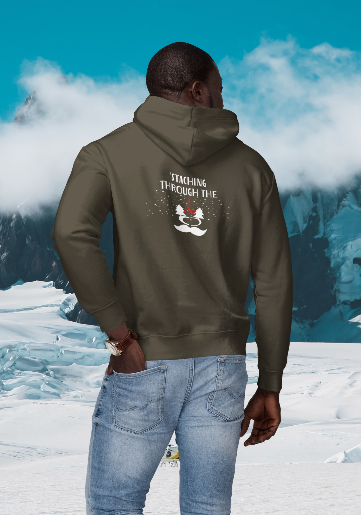 Hoodies for Men ( STACHING THROUGH THE SNOW )