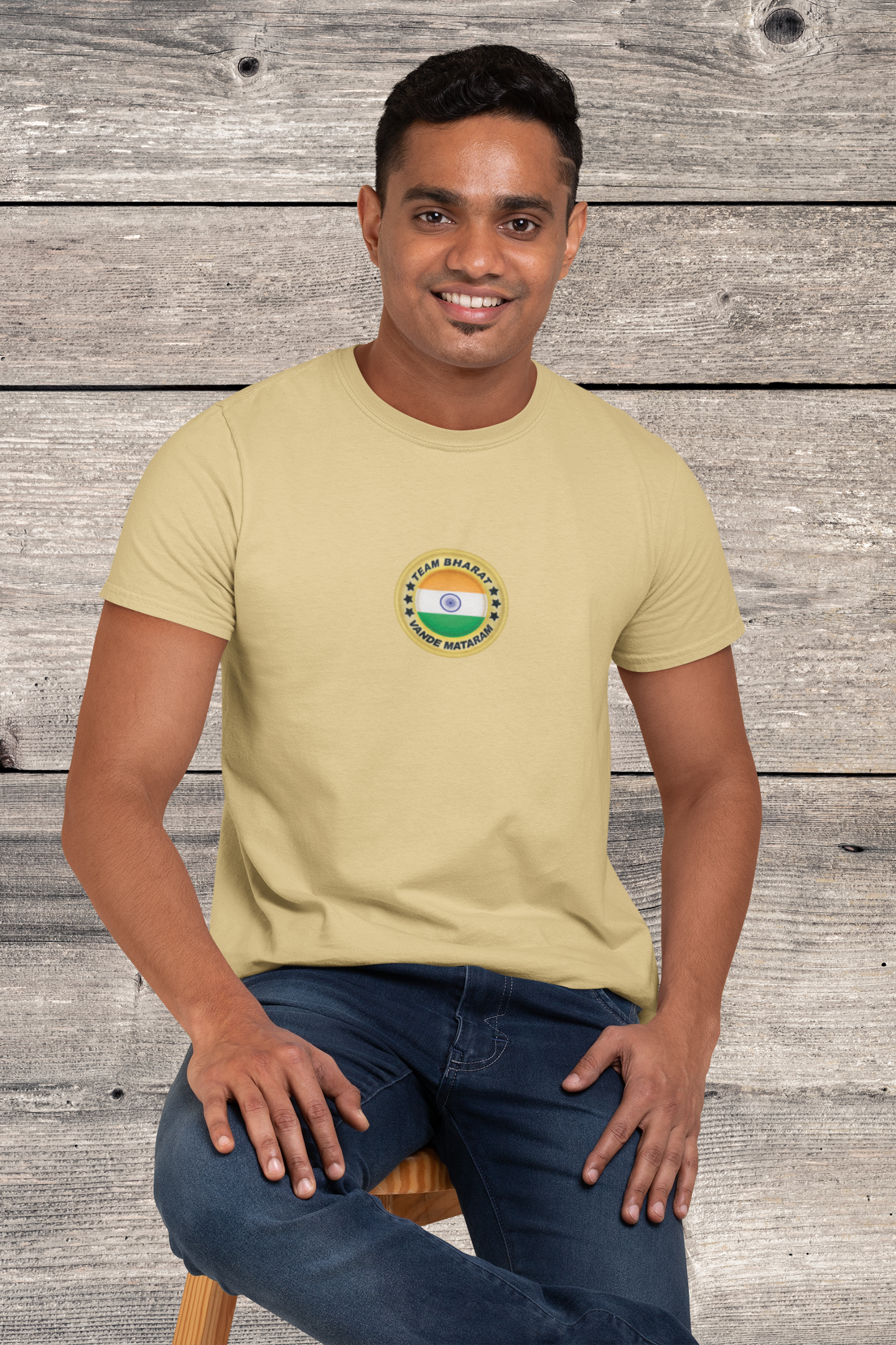 Sommer-T-Shirt für Herren (TEAM BHARAT SMALL)