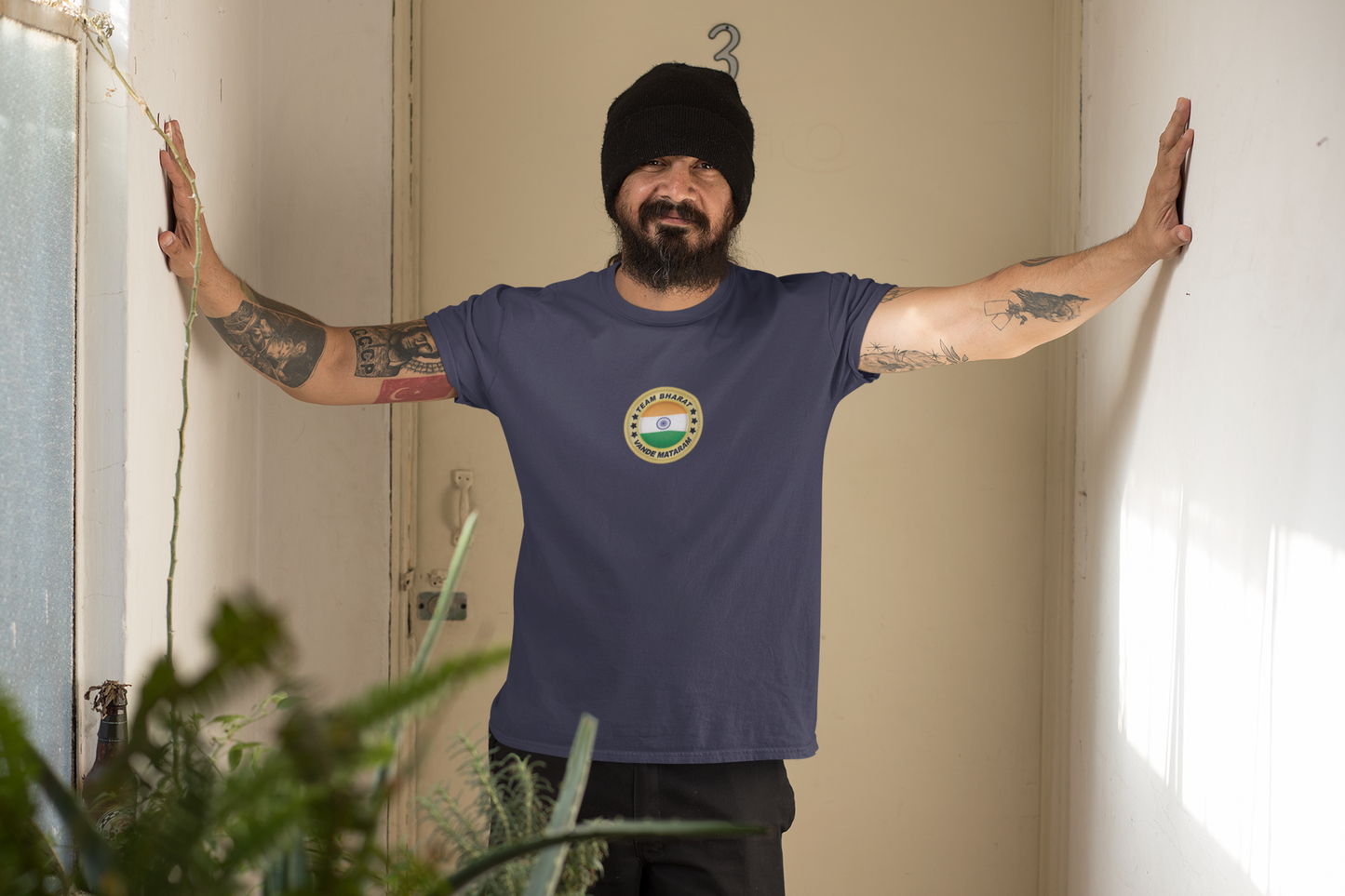 Sommer-T-Shirt für Herren (TEAM BHARAT SMALL)