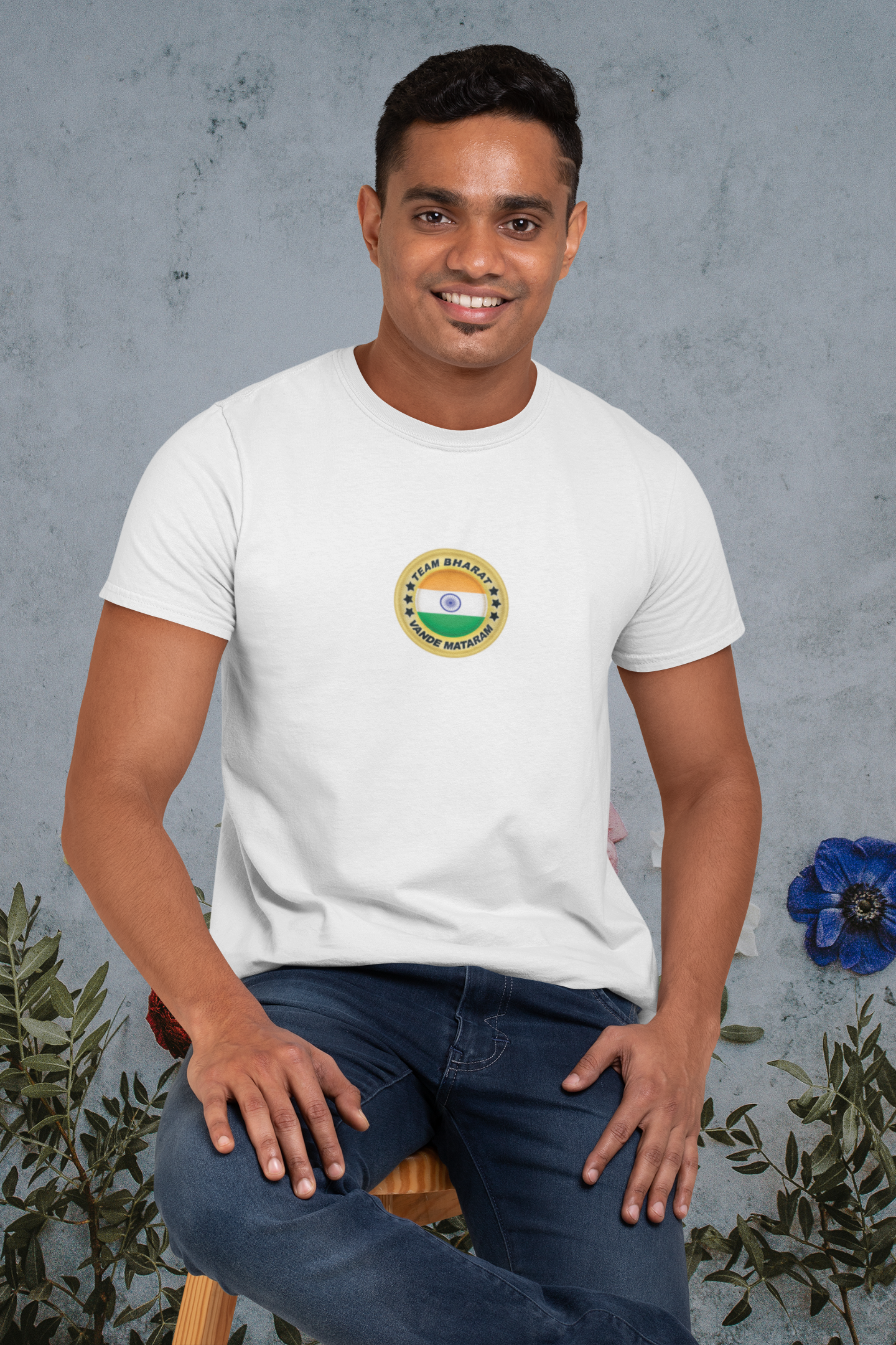 Sommer-T-Shirt für Herren (TEAM BHARAT SMALL)