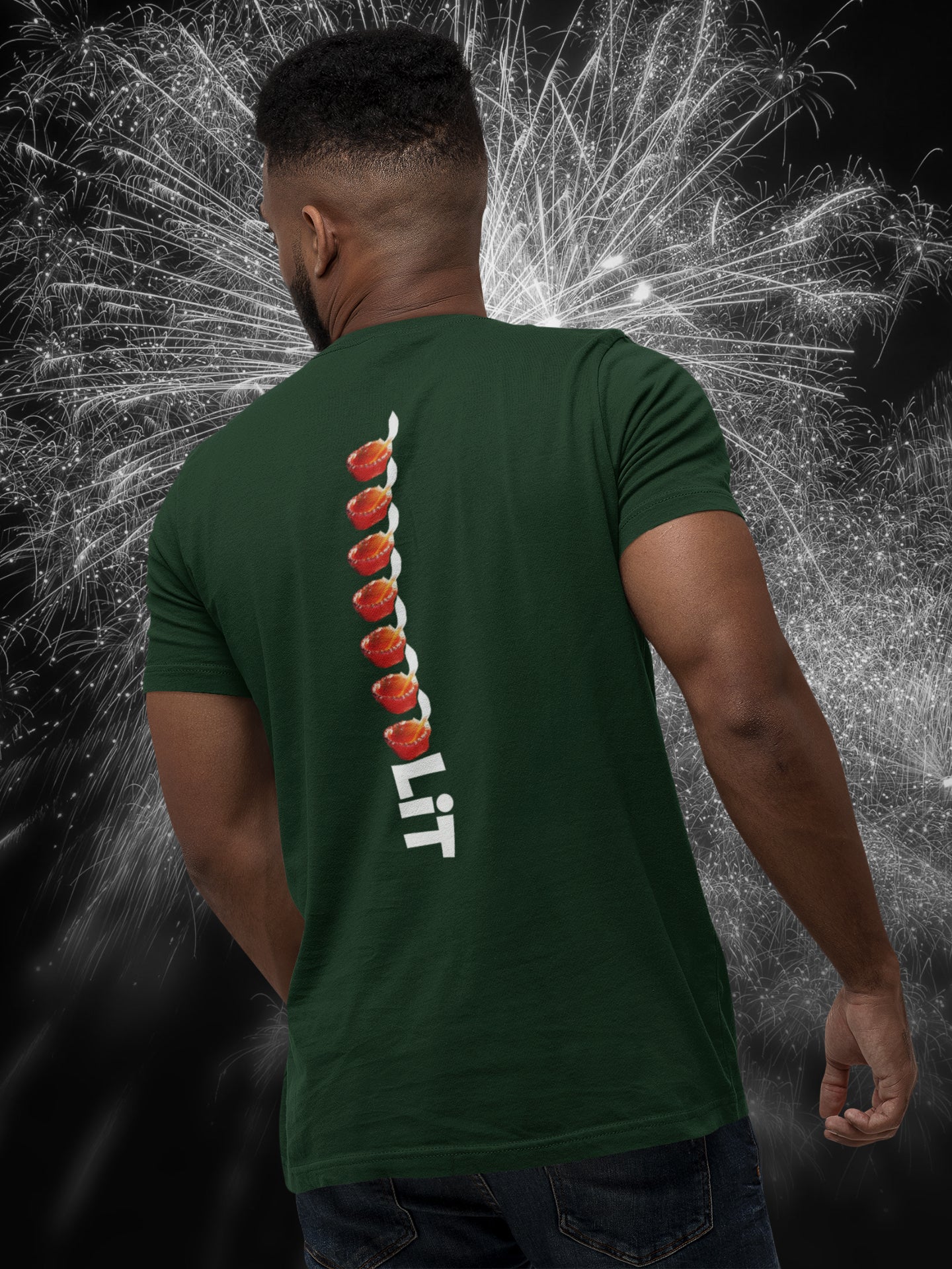 Sommer-T-Shirt für Herren (LIT Bold Back Print)
