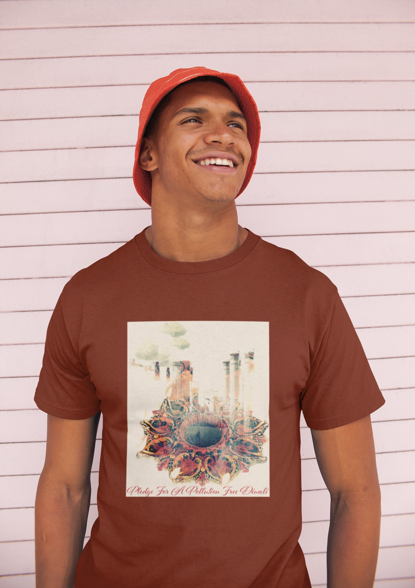 Umweltfreundliches Diwali-Sommer-T-Shirt für Männer