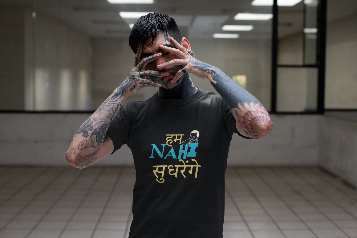 Hum Nahi Sudhrenge Sommer-T-Shirt für Herren
