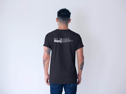 Sommer-T-Shirt mit Aufdruck „My Sister's Protector Back“ für Herren