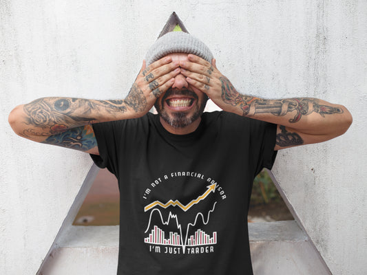 „I Am Just A Trader“-Sommer-T-Shirt mit weißem Aufdruck für Herren